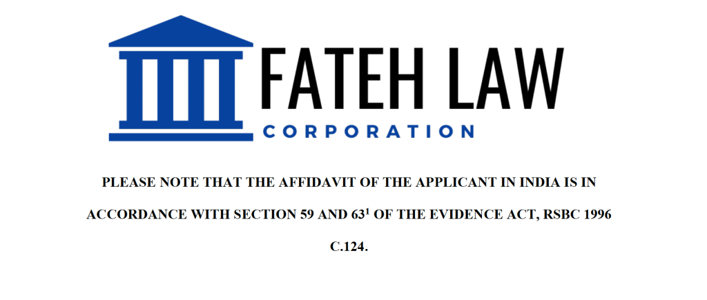 Canadian Affidavit